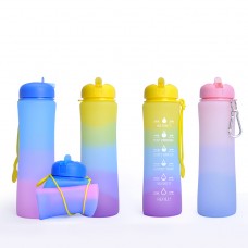 OEM BPA Free Kids Silicone Collapsible Water Bottle
