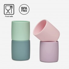 OEM Custom Logo Reusable Heat-Resistant Home Office Silicone Coffee Cup