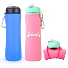 OEM Food-Grade BPA Free Reusable Silicone Portable Gym Water Bottle