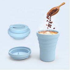 OEM Food Grade Convenient Travel Collapsible Silicone Coffee Cup