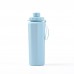 OEM Kids Gym Outdoor Travel Collapsible Silicone Water Bottle with Straw by Kinshing – Safe & Durable Design