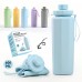 OEM Kids Gym Outdoor Travel Collapsible Silicone Water Bottle with Straw by Kinshing – Safe & Durable Design