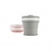 OEM Portable Collapsible BPA Free Pocket-Sized Silicone Coffee Camping Mug with Lid by Kinshing – Safe & Durable Design