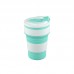 OEM Portable Reusable BPA Free Collapsible Silicone Travel Cup by Kinshing – Safe & Durable Design