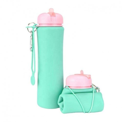 OEM Sport Water Bottle Foldable Slim Silicone Outdoor School Portable Drinking Bottles by Kinshing – Safe & Durable Design