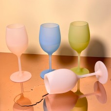 Wholesale Vintage Style Creative Contrast Color Silicone Wine Beer Glass Cup
