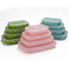 Bulk Wholesale Eco-Friendly 4 BPA-Free  Silicone Lunch Storage Containers
