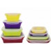 Bulk Wholesale Eco-Friendly 4 BPA-Free  Silicone Lunch Storage Containers by Kinshing–Reusable and Leakproof