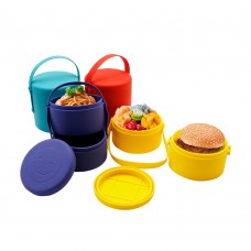 Bulk Wholesale Eco-Friendly Kids Adults Silicone Lunch Box Tiffin Box with Lids
