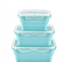 Bulk Wholesale Microwave Safe Portable Camping Silicone Food Container with Lid