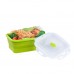 Bulk Wholesale Reusable Folding Collapsible Silicone Lunch Storage Container by Kinshing–Reusable and Leakproof