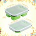 Custom Men Women Space-Saving Silicone Foldable Lunch Food  Container by Kinshing–Reusable and Leakproof