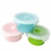 Customized 4 Pcs Sandwich Silicone Collapsible Storage Box with Lid by Kinshing–Reusable and Leakproof