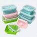 Customized 4 Pcs Sandwich Silicone Collapsible Storage Box with Lid by Kinshing–Reusable and Leakproof