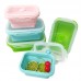 Customized 4 Pcs Sandwich Silicone Collapsible Storage Box with Lid by Kinshing–Reusable and Leakproof