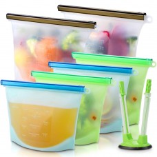 Customized Airtight Seal No Leakage Silicone Stand Sandwich Food Storage Bag