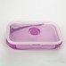 Customized BPA Free Collapsible 4 Pcs Reusable Silicone Folding Lunch Box by Kinshing–Reusable and Leakproof