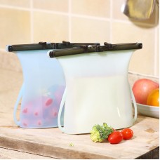 Customized BPA Free Collapsible Reusable Silicone Food Storage Bags