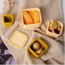 Customized BPA-Free Kitchen Household Folding Kids Silicone Snack Food Storage
