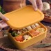 Customized Eco-Friendly School Kids 4-Compartment Silicone Lunch Box with Lid by Kinshing–Reusable and Leakproof