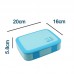 Customized Toddler School 5-Compartment Lunch Box with Spoon by Kinshing–Reusable and Leakproof