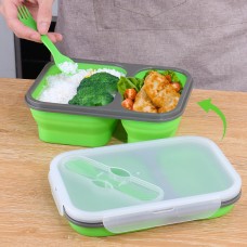 Factory Made Food Grade Collapsible Folding Silicone Food Storage Box with Lids