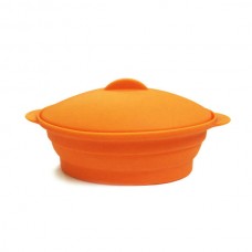Factory Made Large Collapsible Oval Microwave Cooking Silicone Food Steamer with Lid