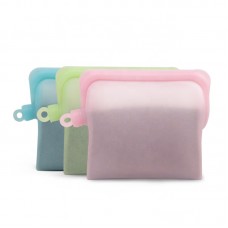 Factory Supply BPA-Free Reusable Ziplock Silicone Food Fresh-Keeping Bag