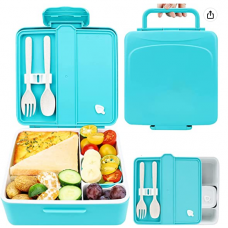 Factory Supply Toddler School Silicone Lunch Container with Spoon Fork Handle