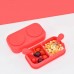 Manufacturer Supply Kids and Adults Two Compartment Silicone Lunch Box by Kinshing–Reusable and Leakproof