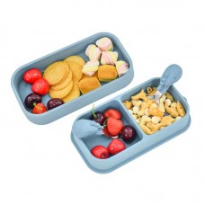 Manufacturer Supply Kids and Adults Two Compartment Silicone Lunch Box