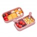 Manufacturer Supply Kids and Adults Two Compartment Silicone Lunch Box by Kinshing–Reusable and Leakproof