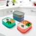 OEM 3-Compartment Adults Silicone Lunch Snack Food Storage Box with Lid by Kinshing–Reusable and Leakproof