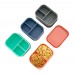 OEM 3-Compartment Adults Silicone Lunch Snack Food Storage Box with Lid by Kinshing–Reusable and Leakproof