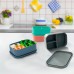 OEM 3-Compartment Adults Silicone Lunch Snack Food Storage Box with Lid by Kinshing–Reusable and Leakproof