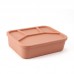 OEM Adults 4 Compartments Durable Silicone Box Lunch Container with Lid by Kinshing–Reusable and Leakproof