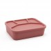 OEM Adults 4 Compartments Durable Silicone Box Lunch Container with Lid by Kinshing–Reusable and Leakproof