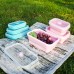 OEM Large Capacity Eco Friendly 1100ml Silicone Collapsible Portable Dinnerware Set by Kinshing–Reusable and Leakproof