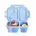 OEM Microwave Safe Children Kids BPA Free Collapsible Silicone Lunch Box by Kinshing–Reusable and Leakproof