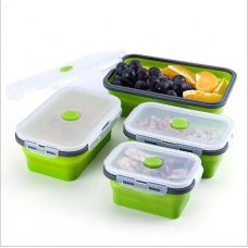 OEM Production Customizable Durable Silicone Lunch Food Storage Container