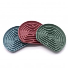 Custom Design Spiral Pattern Silicone Dog Bowl With Suction Base