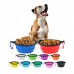 Customized Collapsible Silicone Pet Travel Bowl With Carabiner Clip – Durable & Safe by Kinshing