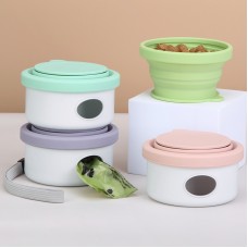 Factory Manufacture 3 In 1 Folding Silicone Pet Bowl With Water Box