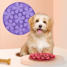Factory Production Round Silicone Pet Licking Mat With Suction