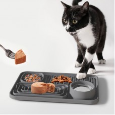 Wholesale Supply Silicone Dog Cat Divided Licking Mat With Suction