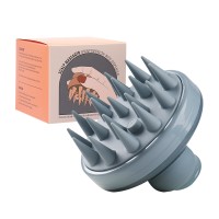 Customized Hair Care Scalp Scrubber Silicone Brush with Liquid Dispenser