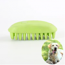 Factory Produce Dogs Cats Silicone Bath Brush With Soothing Massage Comb