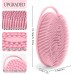 Factory Production Soft 2 in 1 Bath and Shampoo Silicone Body Scrubber Brush – Durable & Hygienic Design