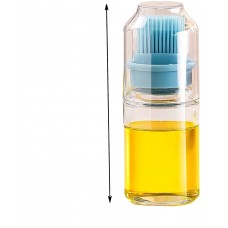 Factory Supply Cooking Grilling Silicone Basting Brush with Glass Oil Bottle