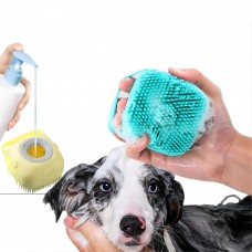 Manufacturer Supply Dogs Silicone Massage Bath Brush with Shampoo Dispenser